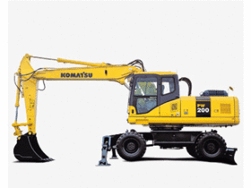 Вид 0: Komatsu PW200-7 колесный экскаватор